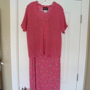 Beautiful Sag Harbor Reversible Sun Dress with Knit Top Womens Size Medium NWT